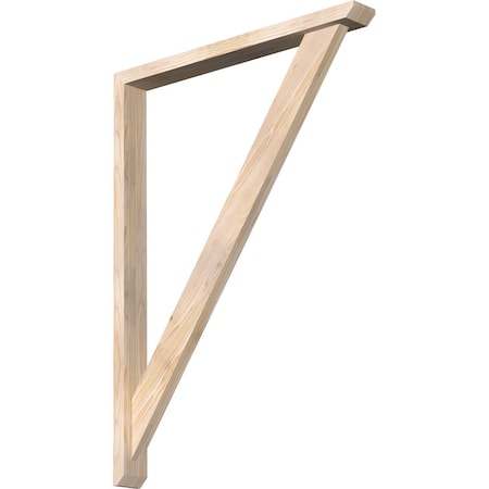 Traditional Slat Smooth Bracket W/ Offset Brace, Douglas Fir, 3 1/2W X 32D X 44H